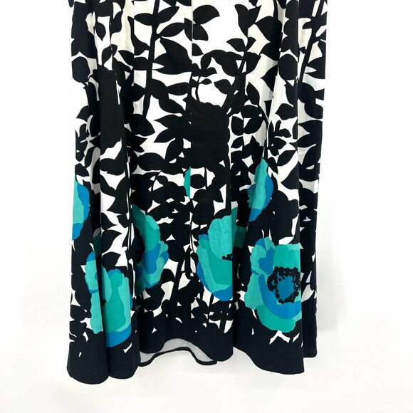 Nine West Floral Multicolor A-Line Midi Dress Women's 2P - Picture 8 of 8
